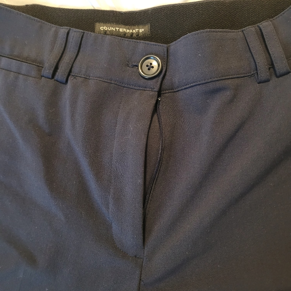 Counterparts navy blue pants. Elastic waist. - Picture 3 of 11